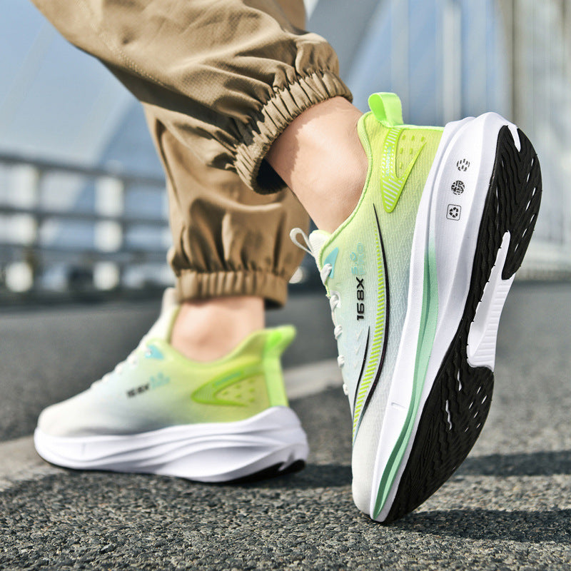 Men's Breathable Mesh Running Sneakers – Soft Sole Korean Style Sports Shoes