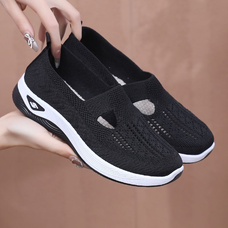 Old Beijing Women's Cloth Shoes  Breathable Mesh, Soft Sole, Anti-Slip