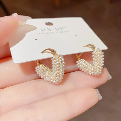 Light luxury, high-end fashion, niche design earrings