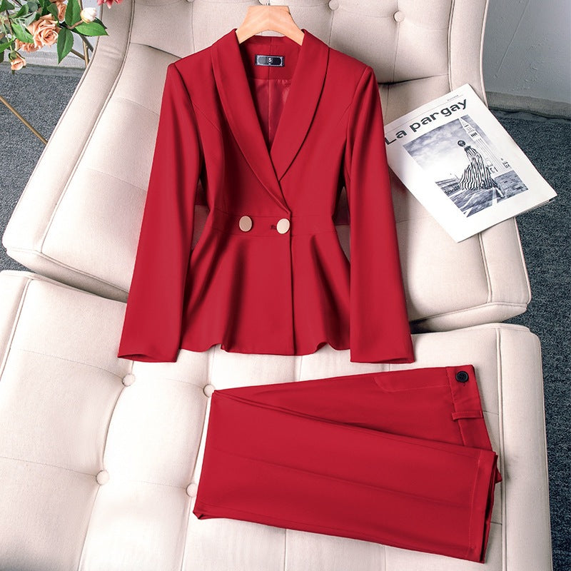 Womens 2-Piece Formal Trouser Suit Set
