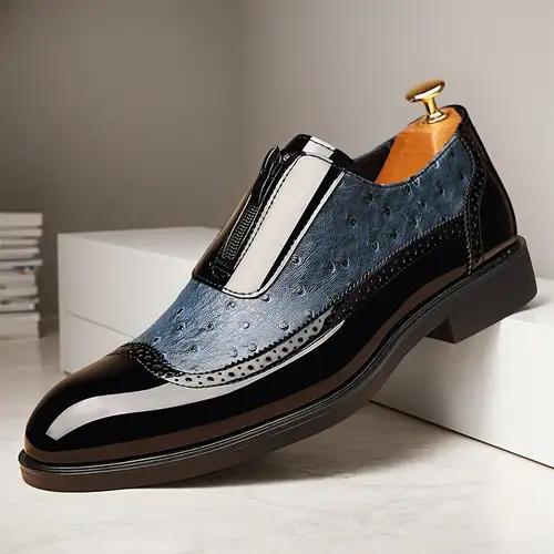 Mens Pointed Toe Leather Chelsea Shoes