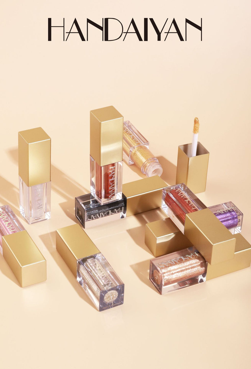 handaiyan Han Daiyan: 12-color pearlescent liquid eye shadow set, liquid glitter brightening lying silkworm