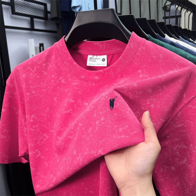 Men’s Cotton Embroidered Short Sleeve T-Shirt