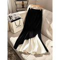 High-Waisted Velvet Skirt