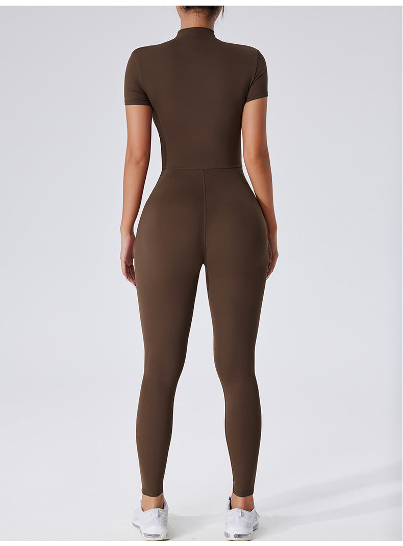 Short-Sleeve Yoga Romper