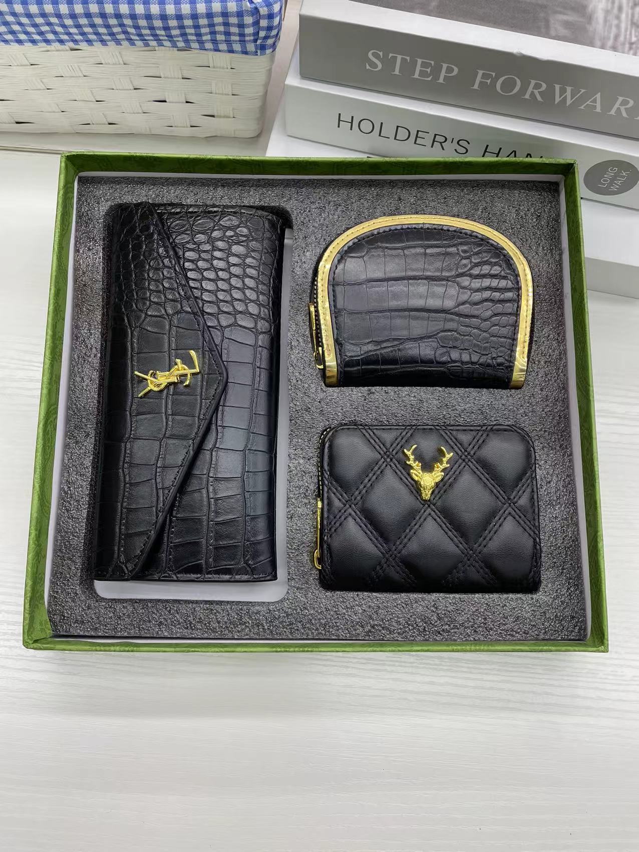 Luxury 3-Piece Wallet & Card Holder Gift Set