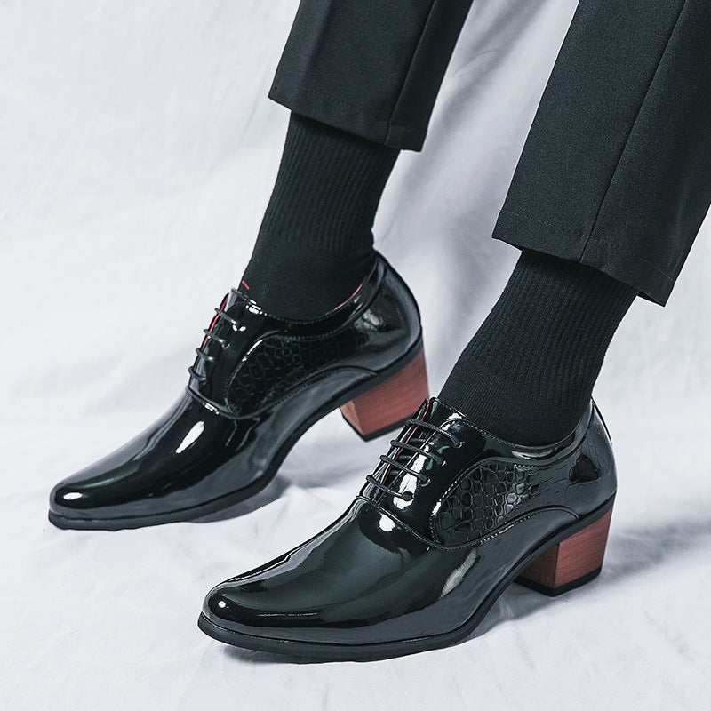 Men’s Plus-Size Pointed-Toe Leather Dress Shoes