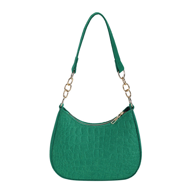 Casual Handheld Armpit Bag: Trendy Fashion Shoulder Crescent