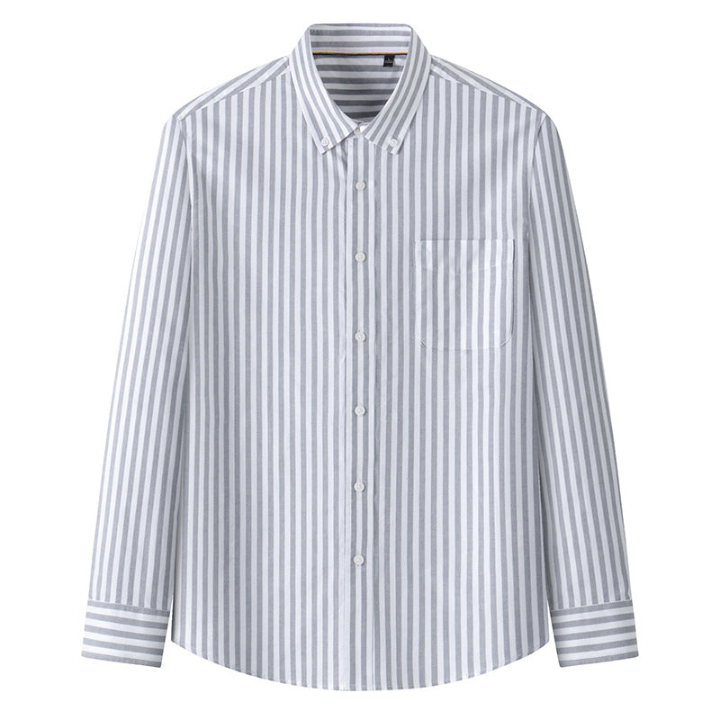 Men’s Casual Stripe Oxford Shirt