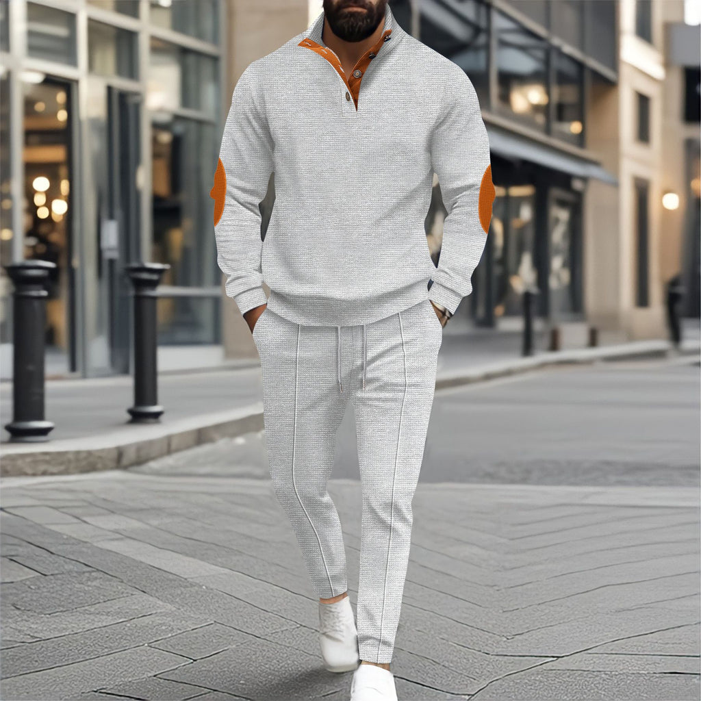 Men's Half-Zip Waffle Sweatshirt Set (On Hand)