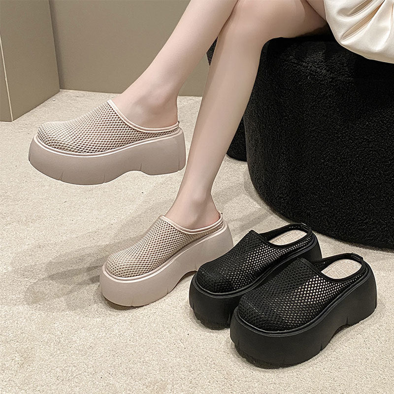 Flatcake Thick-Sole Mary Jane Flip-Flop Mules