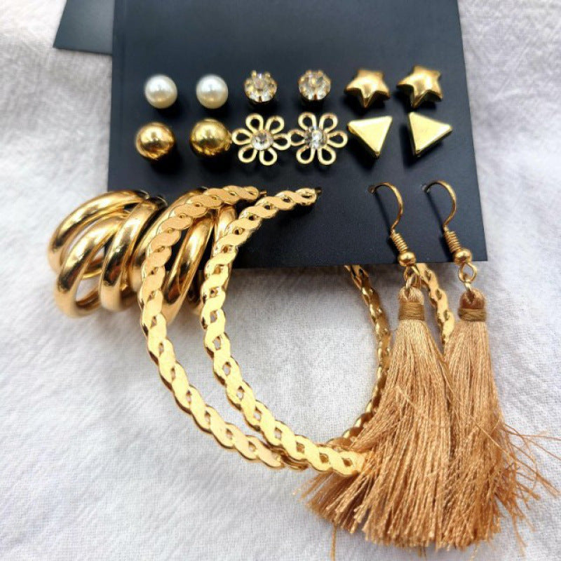 Shiny Gold Earrings for Women Girls