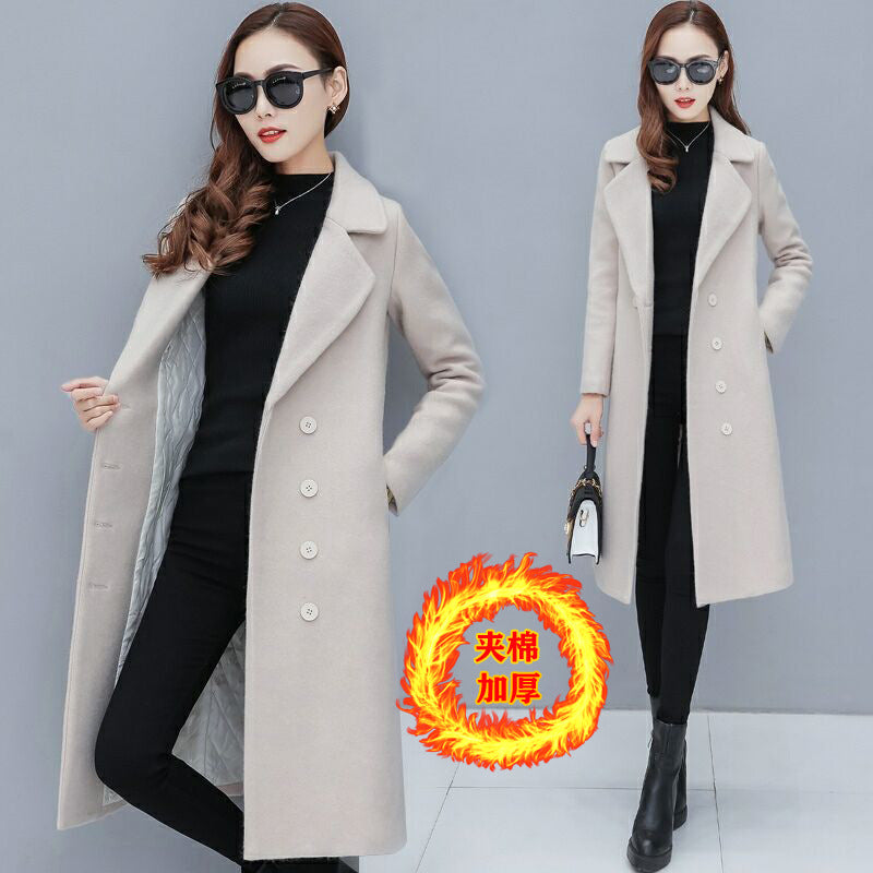 Woolen  Simple Long-Sleeve coat