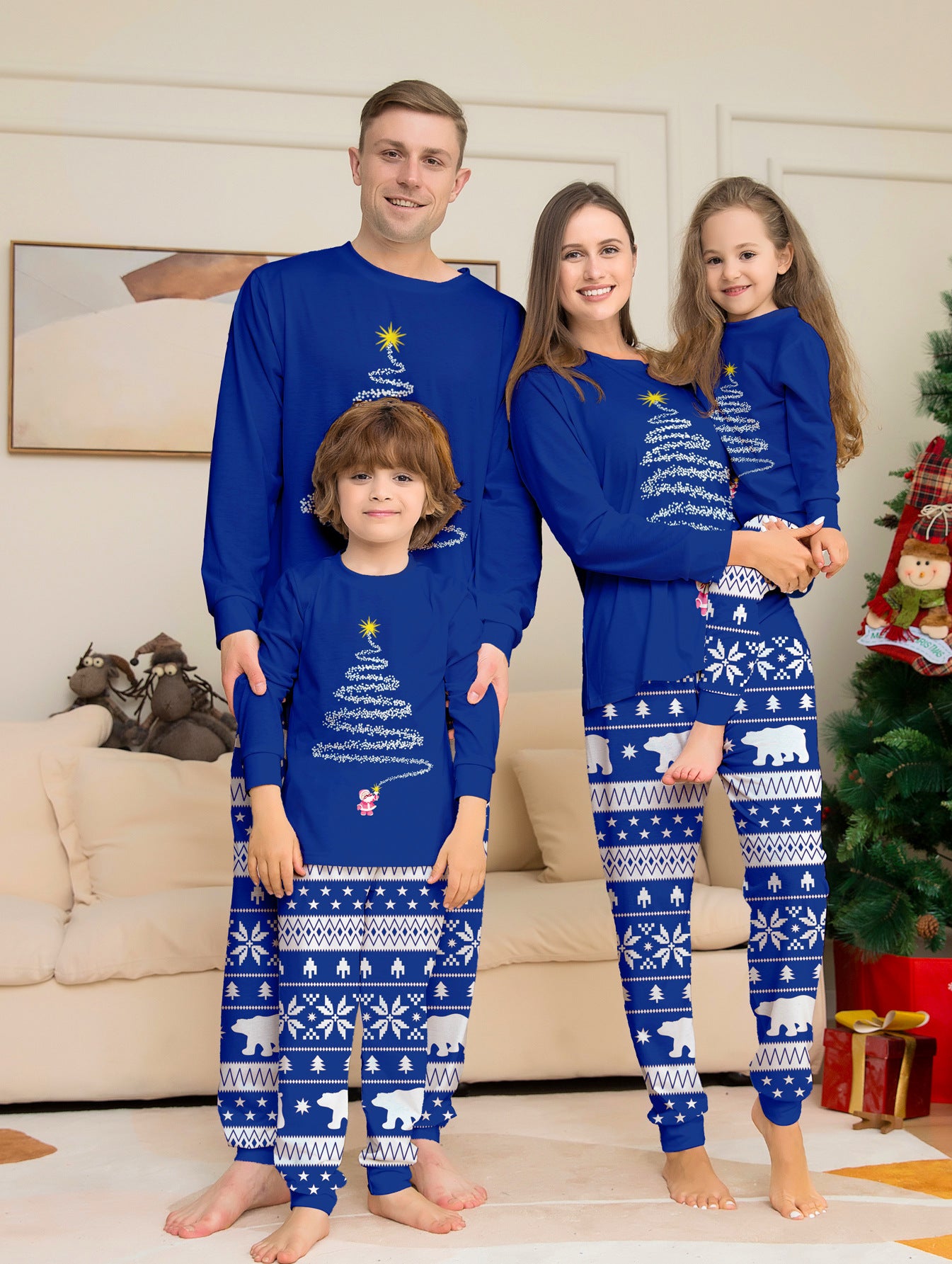 Santa's Family Festive Pajama Set