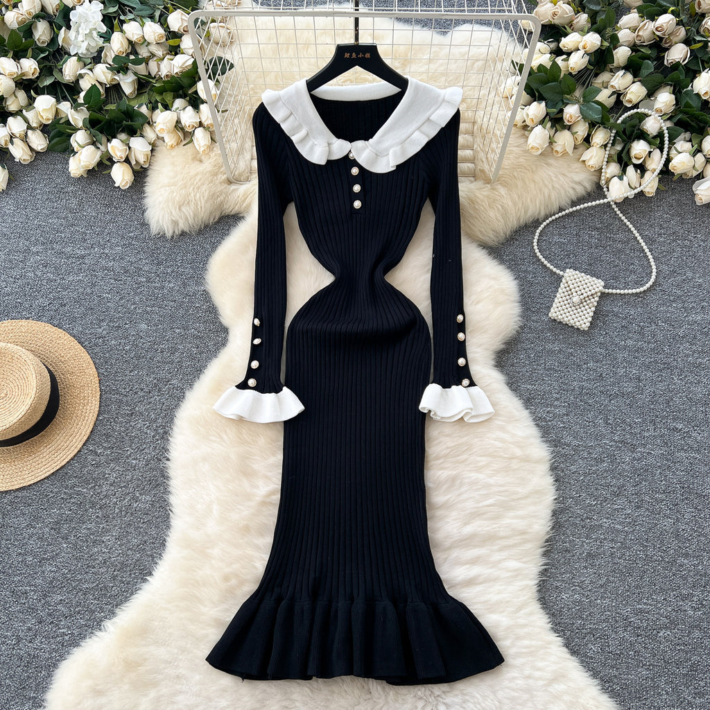 Vintage-Inspired Knitted Dress