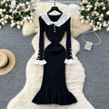 Vintage-Inspired Knitted Dress