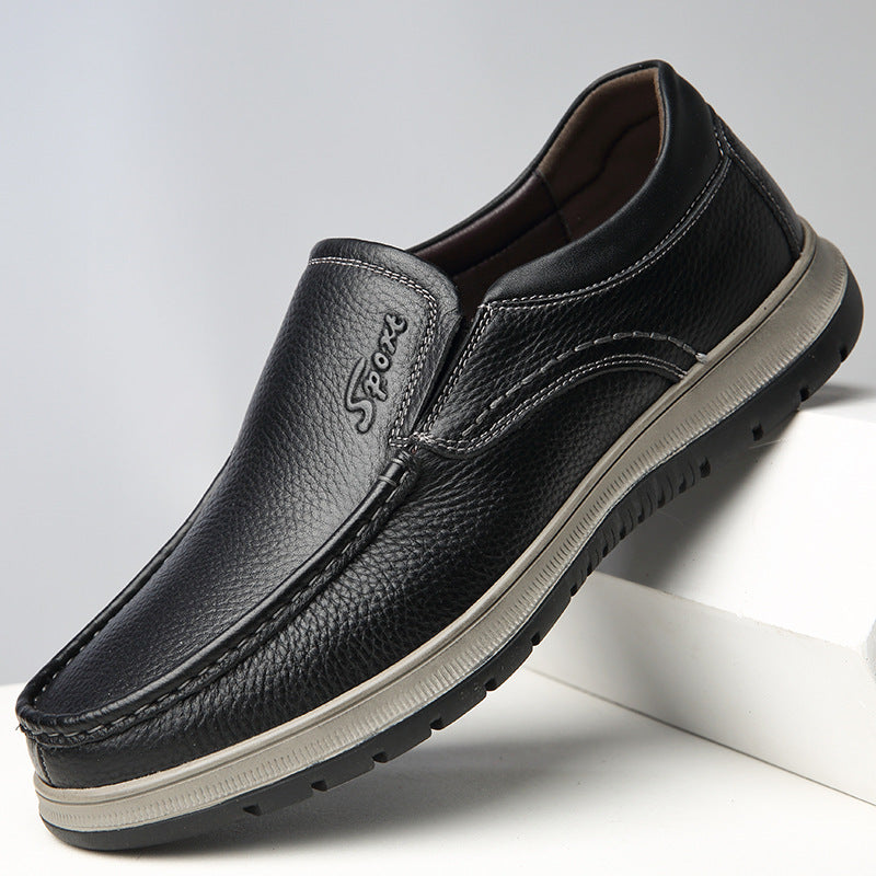 Woodpecker Men's 2025 Autumn Leather Slip-On Casual Shoes