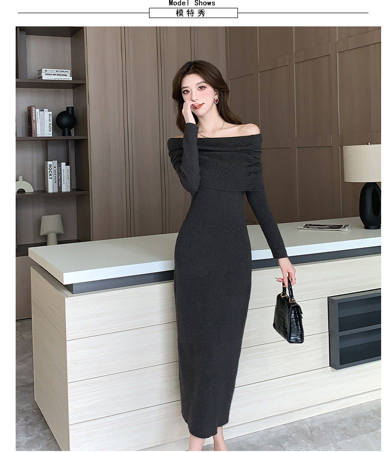 Elegant One-Shoulder Slim Dress