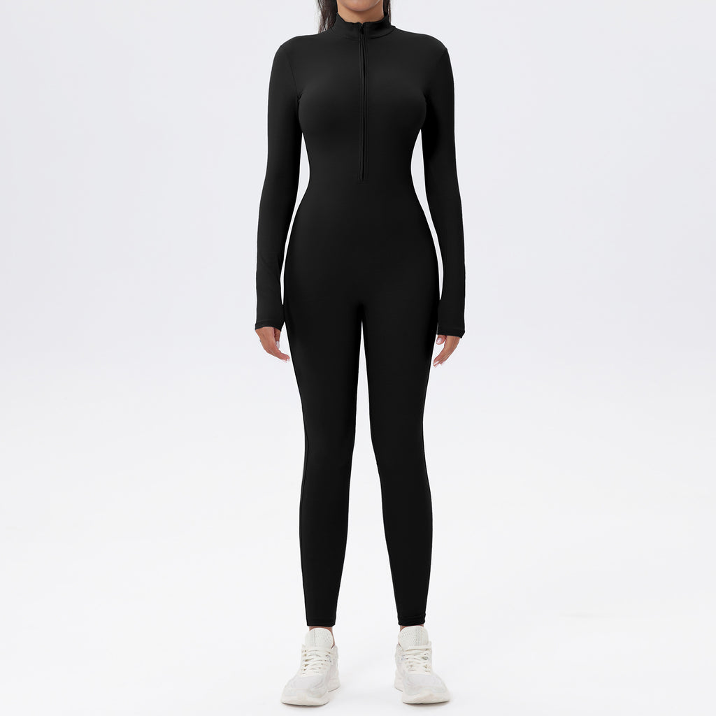Zip-Up Workout Romper
