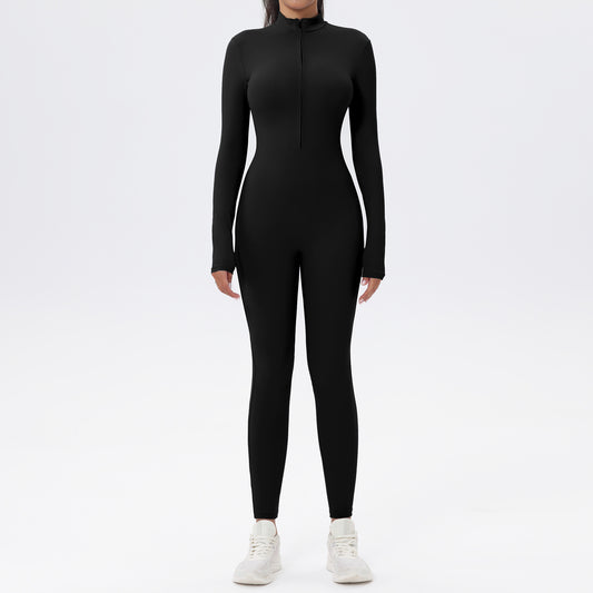Zip-Up Workout Romper