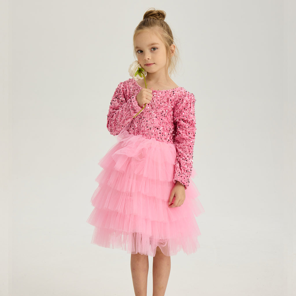 Elegant Tiered Sequin Dress