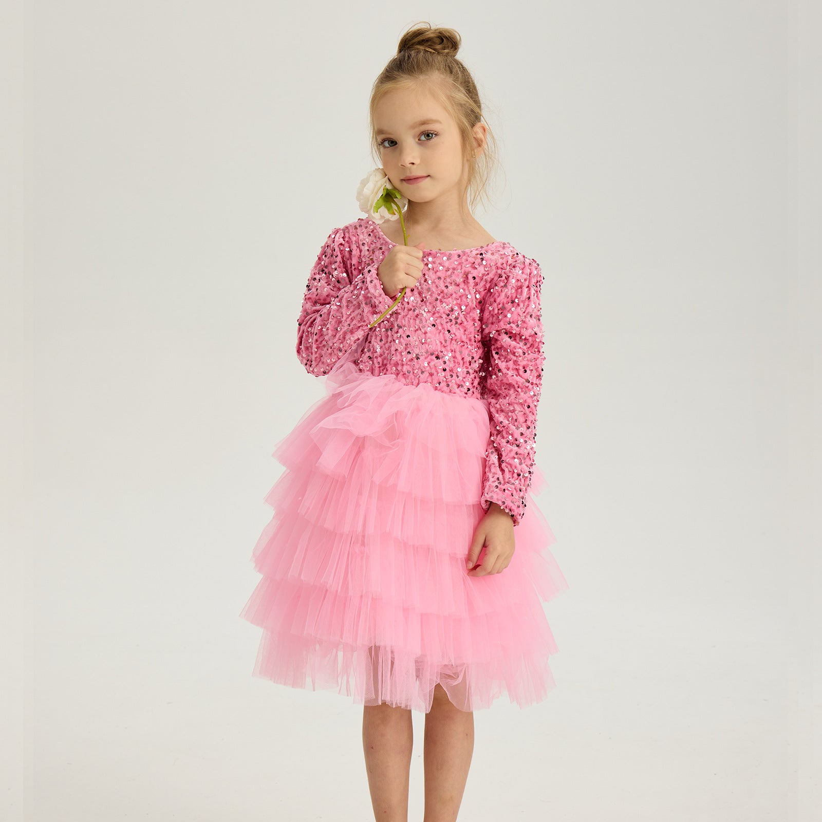 Elegant Tiered Sequin Dress