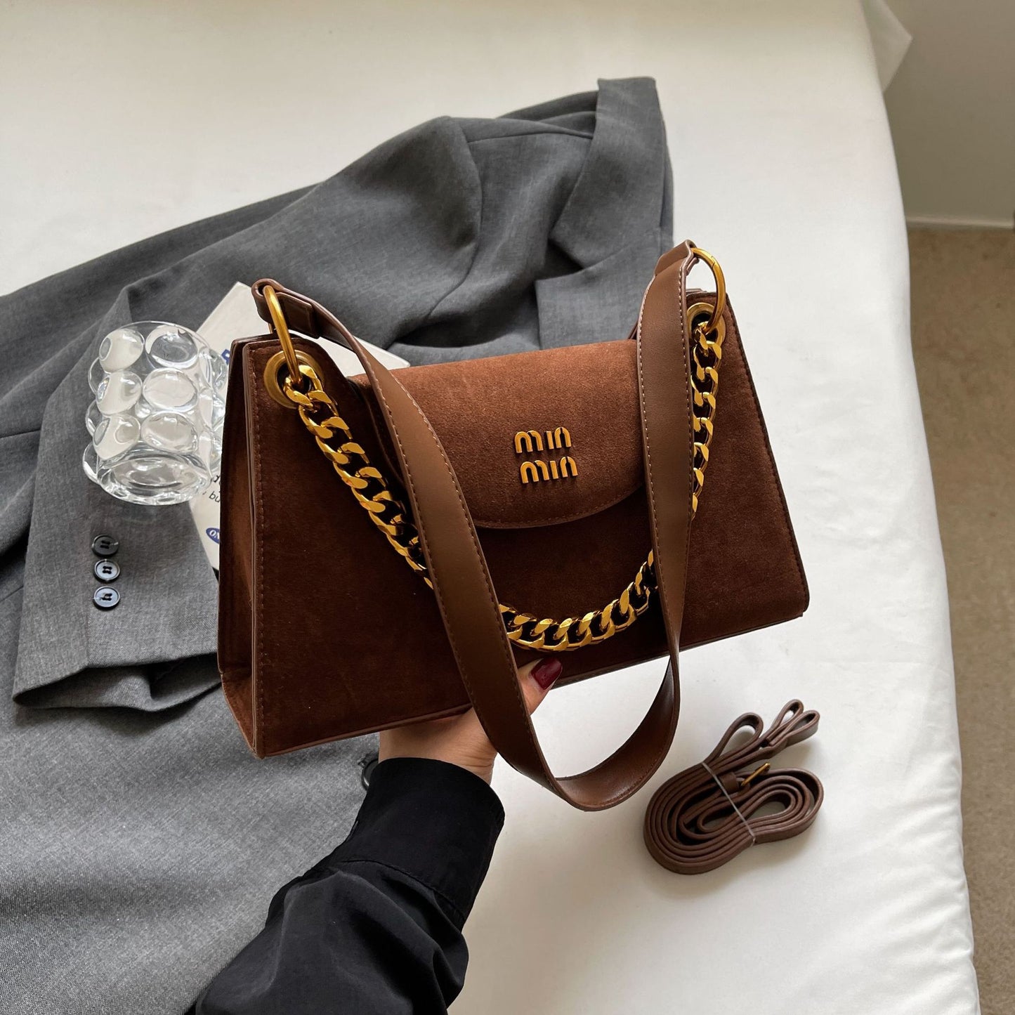 Frosted Chain Shoulder Bag