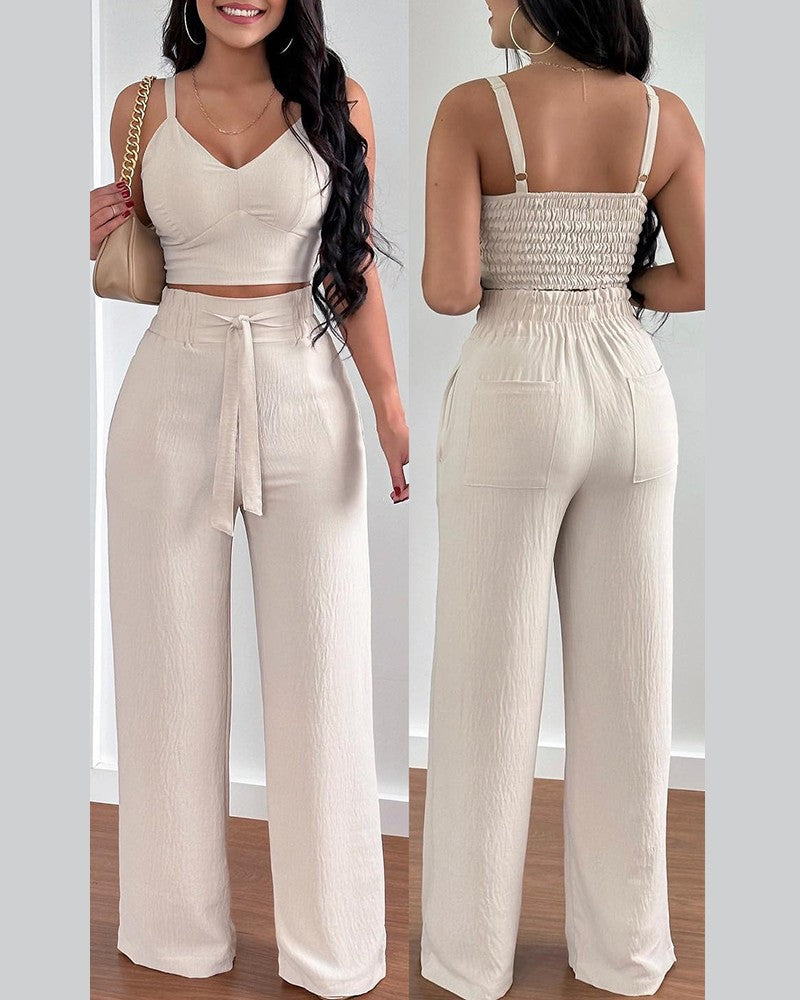 New Fashion Suspender Two-Piece Suit Women's Clothing