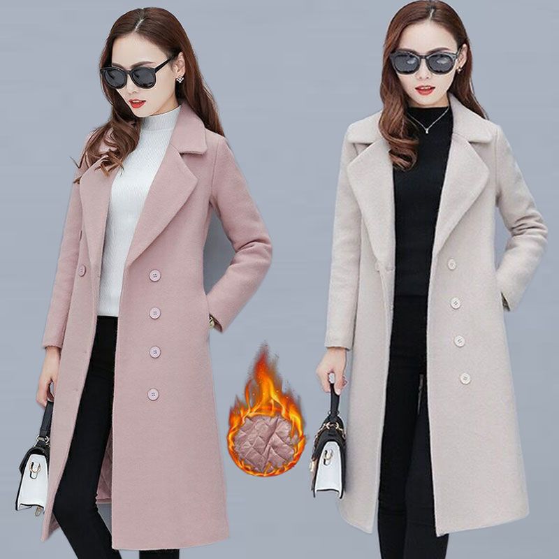 Woolen  Simple Long-Sleeve coat