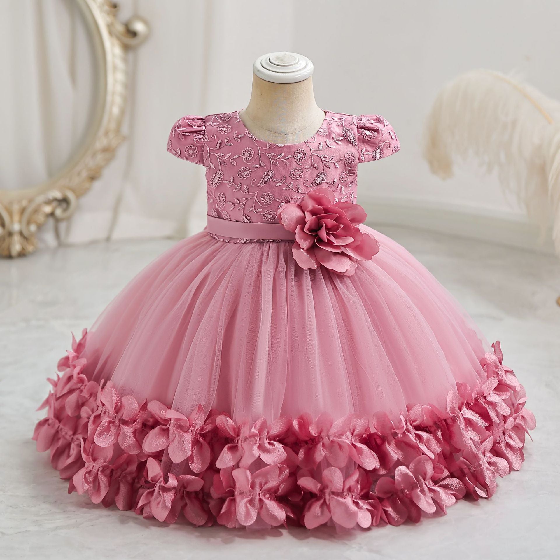 Baby Girl Lace Princess Tutu Dress  1st Birthday Party & Performance Outfit