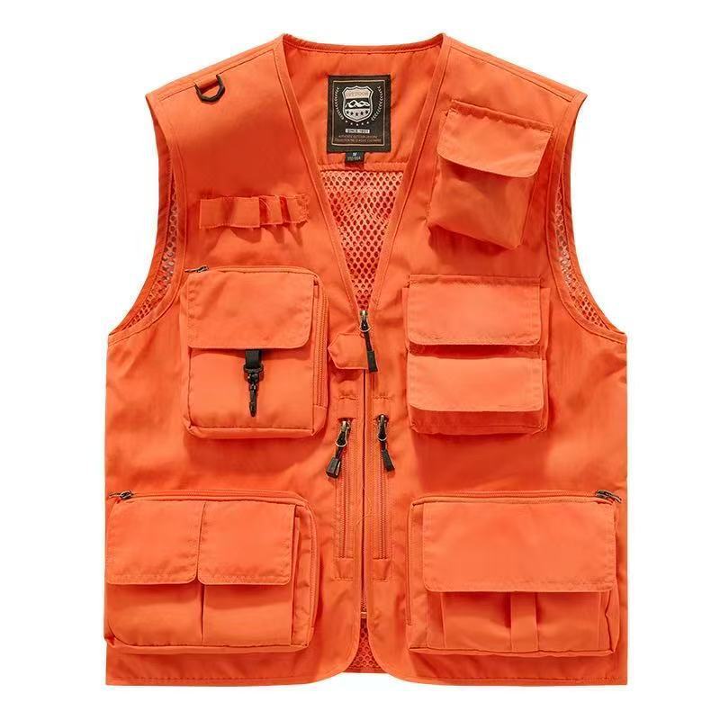Mens Outdoor Detachable Multi-Pocket Travel Vest
