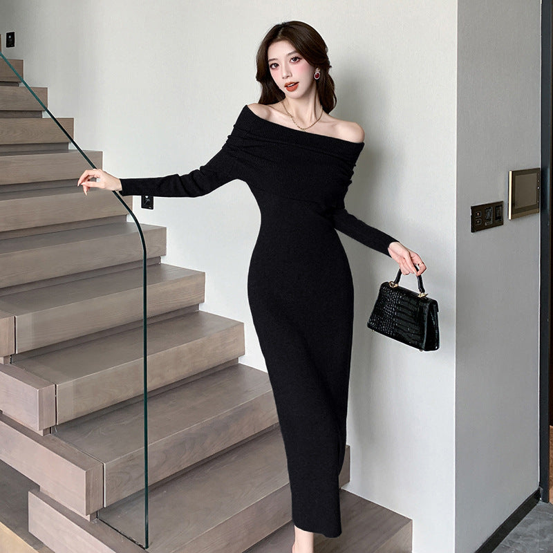 Elegant One-Shoulder Slim Dress