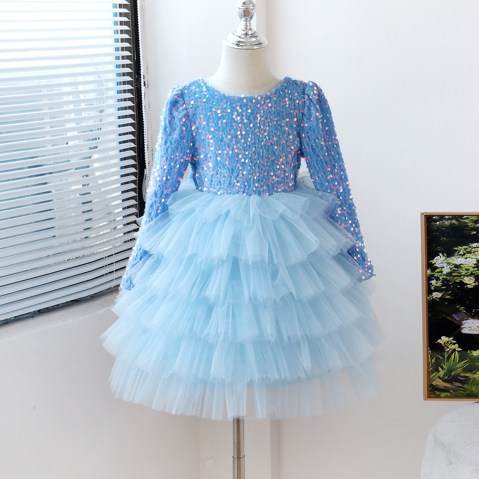 Elegant Tiered Sequin Dress