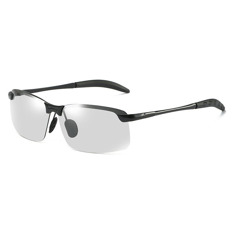 Men's Polarized Smart Photochromic Metal Sunglasses for Driving, Fishing & Day/Night Use