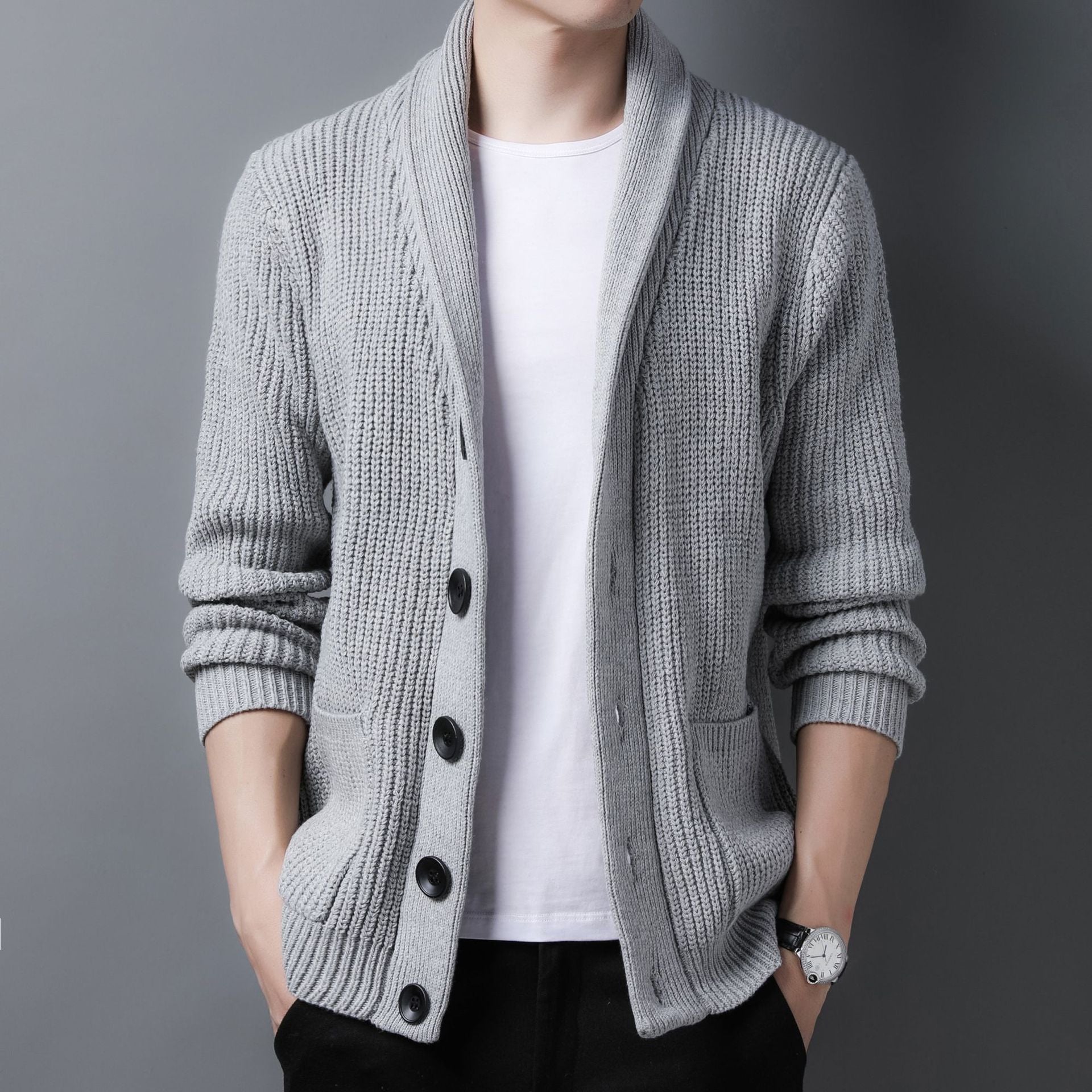 Men's Knit Cardigan Sweater