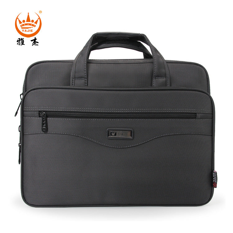 Mens Waterproof Oxford Laptop Briefcase  Large Capacity Business Shoulder Bag