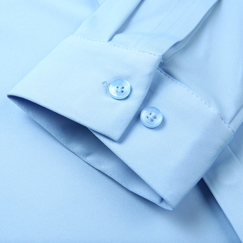 Mens Stretch Ice Silk Long-Sleeve Shirt