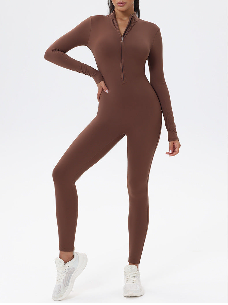Zip-Up Workout Romper