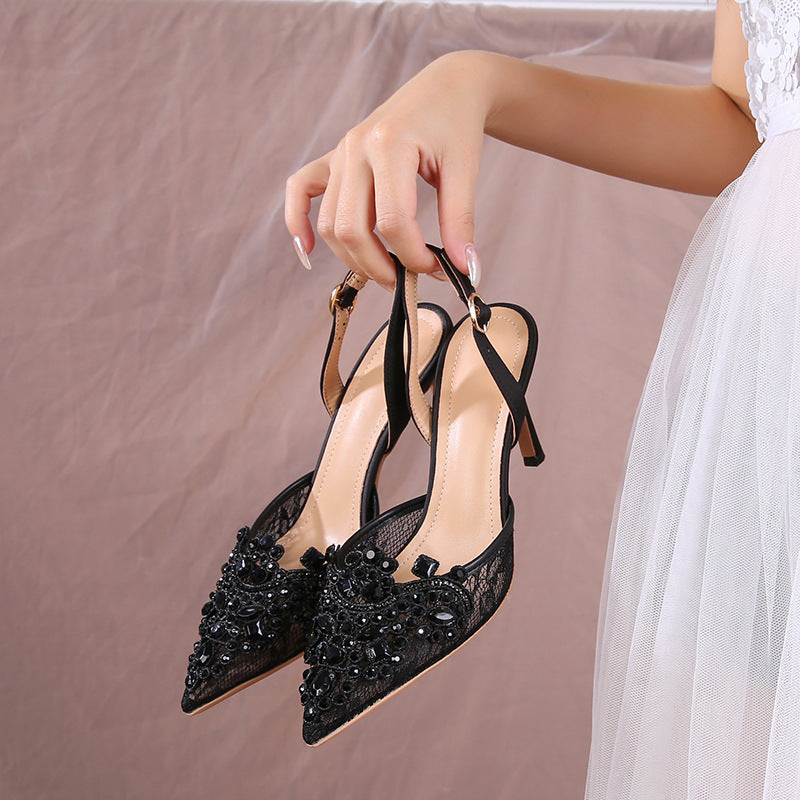 White Wedding Shoes, High Heels Pearl Women's Shoes
