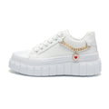 New plus-size women's shoes thick-soled heightened white shoes