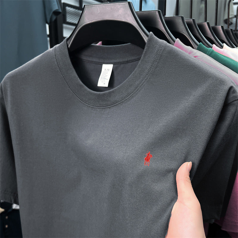 Men’s Ruff Pony Logo Embroidered Crew-Neck Tee