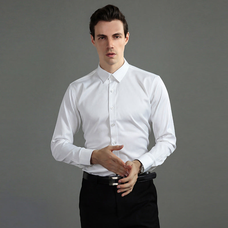 Men's Iron-Free Stretch Long Sleeve Business Shirt