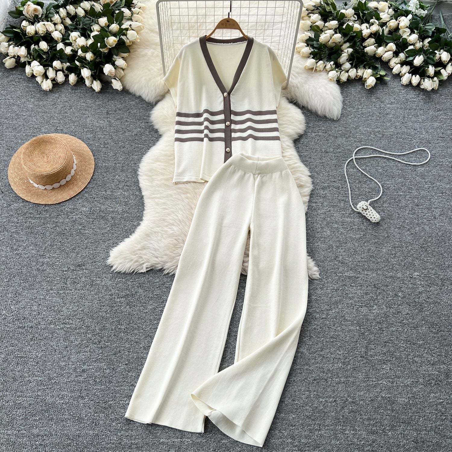 Loose Fit Knit Two-Piece Set