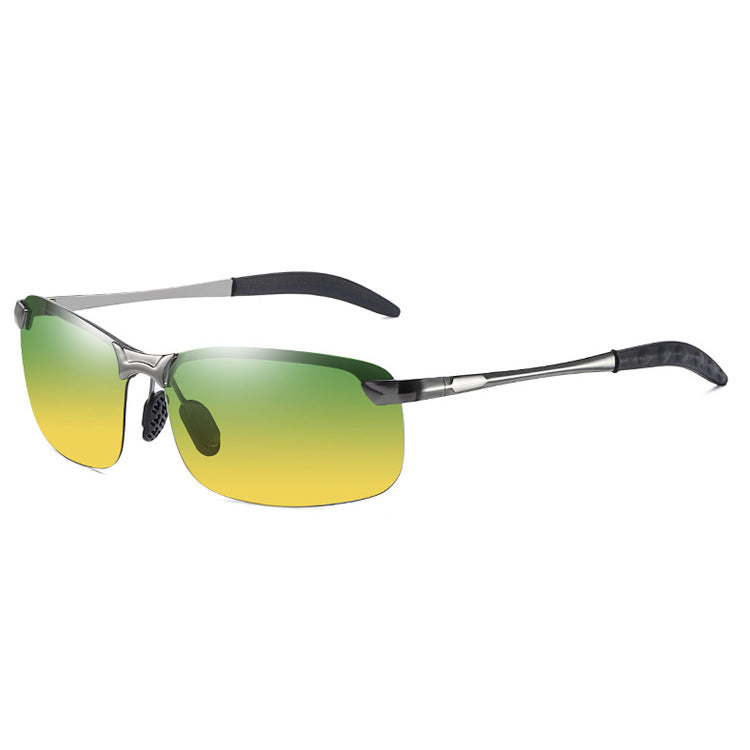 Men's Polarized Smart Photochromic Metal Sunglasses for Driving, Fishing & Day/Night Use