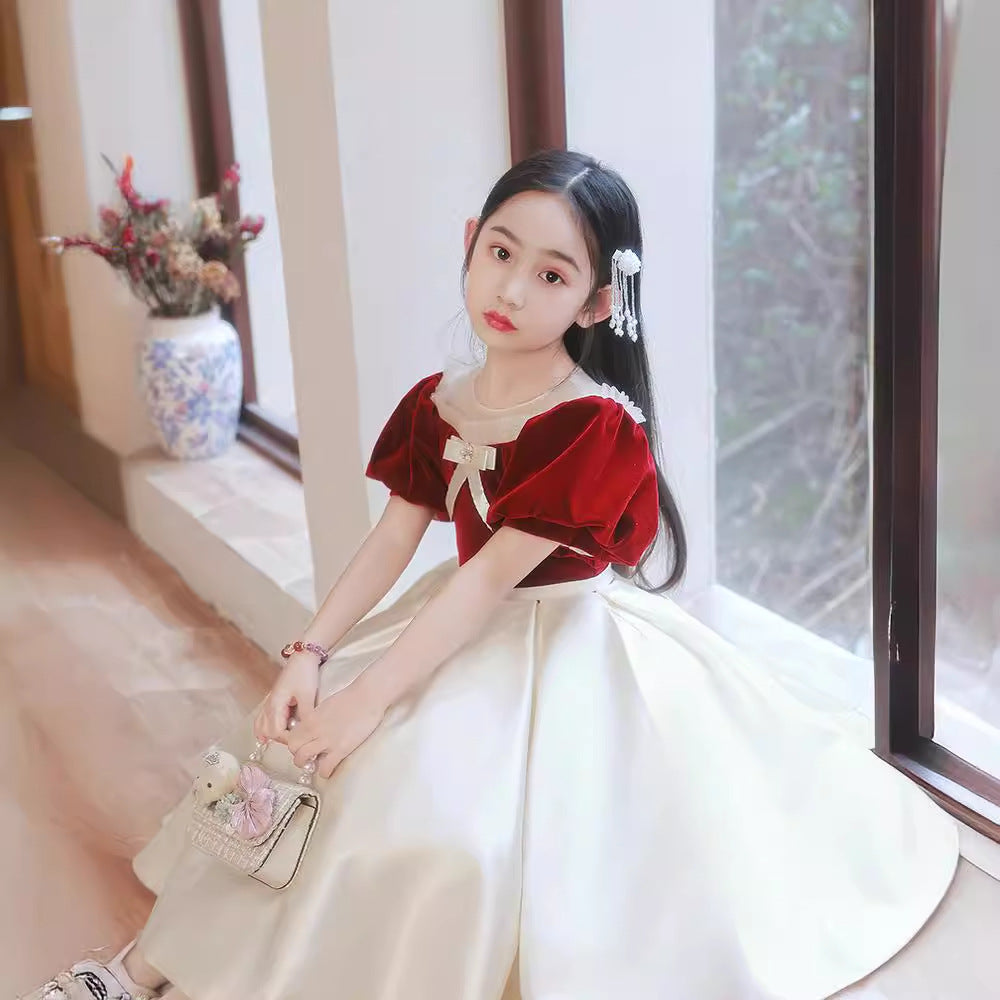 Elegant Girls' Princess Evening Dress  First Birthday & Special Occasion