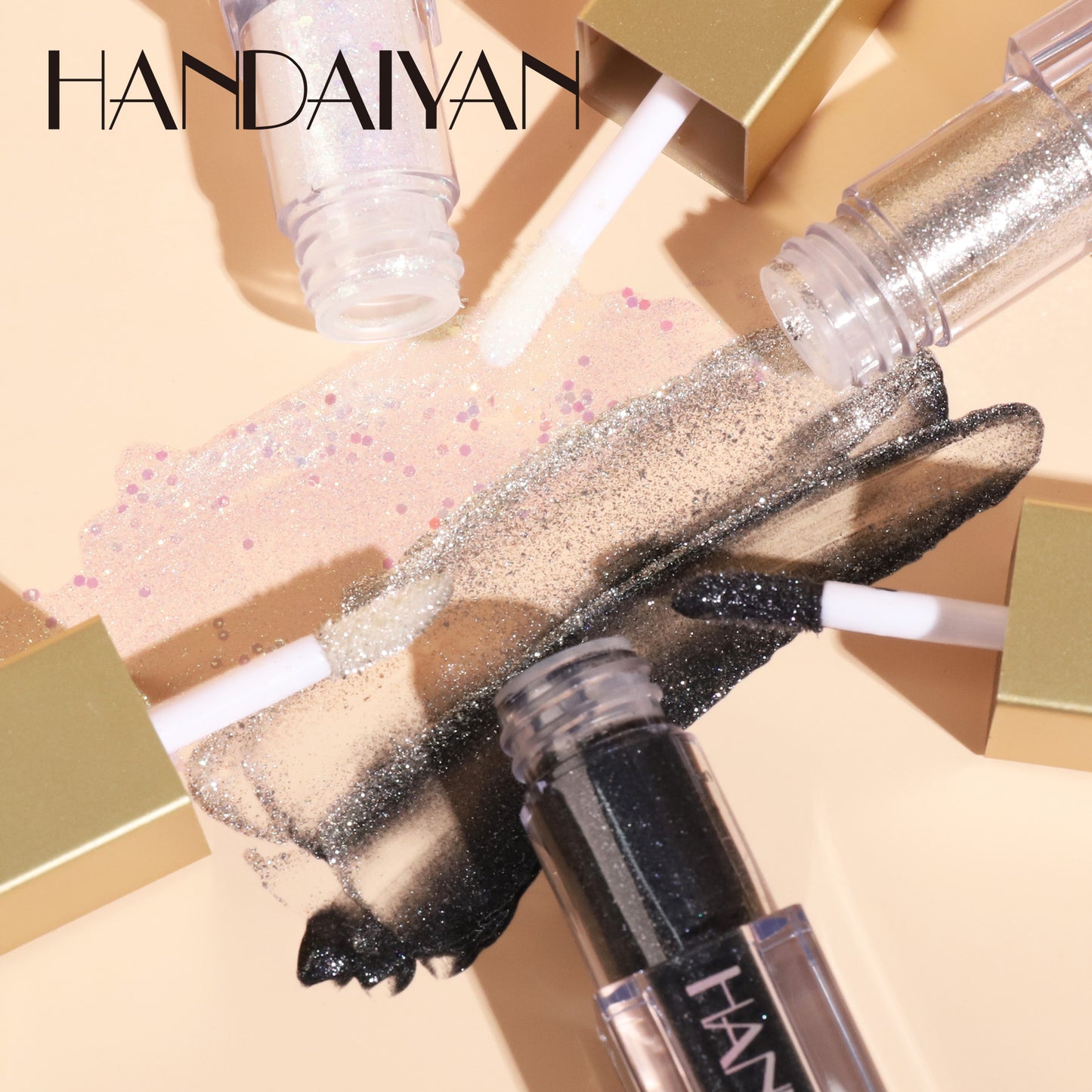 handaiyan Han Daiyan: 12-color pearlescent liquid eye shadow set, liquid glitter brightening lying silkworm