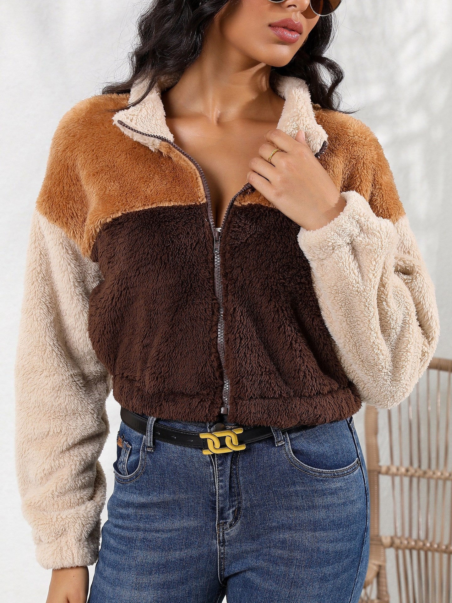 24 New Casual Versatile Amazon Plush Jacket Thickened Jacket