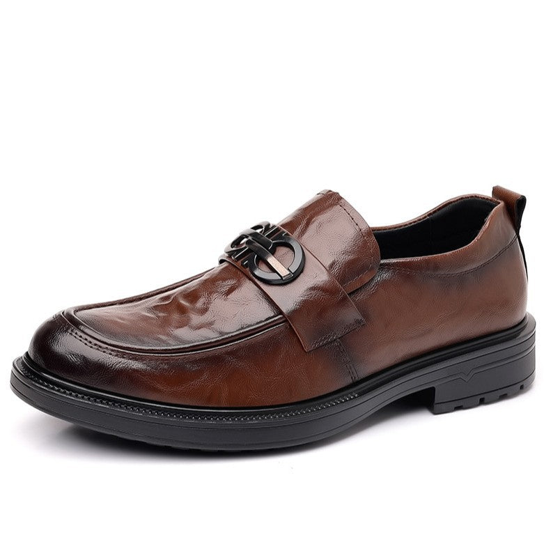 Men's Genuine Leather Slip-On Dress Shoes