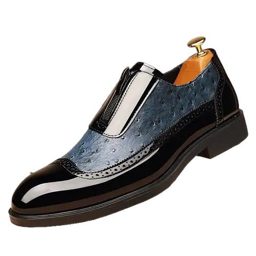 Mens Pointed Toe Leather Chelsea Shoes