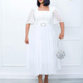 Fashion splicing chiffon beads celebrity dress